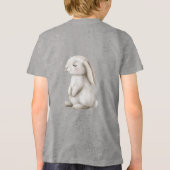 Sweet Dreams Bunny Rabbit Roses Pink Floral Tri-Blend Shirt (Achterkant)