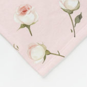Sweet Dreams Bunny Rabbit Rozen Roze Bloemen Fleece Deken (Hoek)