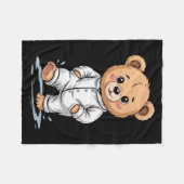 Sweet Dreams Cool Teddy Bear With Pajamas Premium Fleece Deken (Voorkant (Horizontaal))