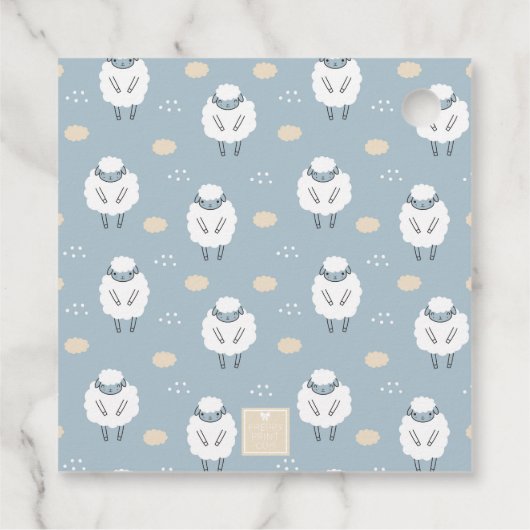 Sweet Dreams Counting Sheep Baby Gift Enclosure Bedankjes Labels (Achterkant)