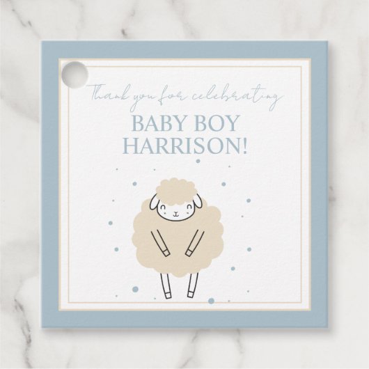 Sweet Dreams Counting Sheep Baby Gift Enclosure Bedankjes Labels (Voorkant)