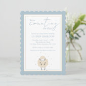 Sweet Dreams Counting Sheep Baby shower Kaart (Staand voorkant)