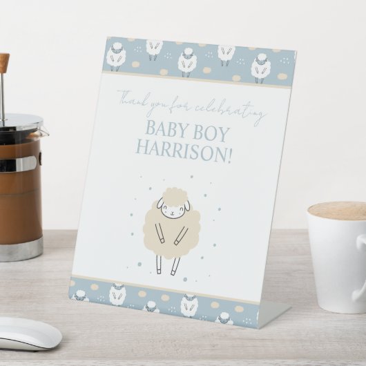 Sweet Dreams Counting Sheep Baby shower Reclamebord Met Voetstuk (Insitu)