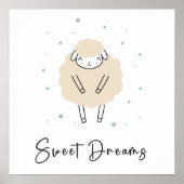 Sweet Dreams Counting Sheep Nursery Poster (Voorkant)