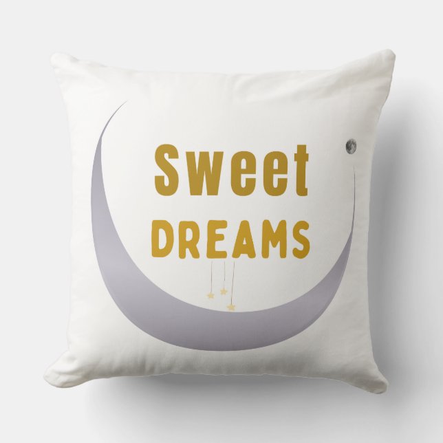 Sweet Dreams Cozy Throw Kussen – Ontspannende Slaa (Voorkant)