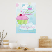 Sweet Dreams Cupcake Cloud Poster (Keuken)