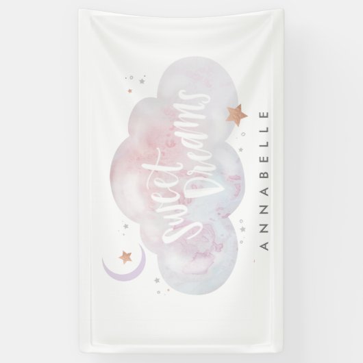 SWEET DREAMS Custom Slumber Party Banner (Verticaal)