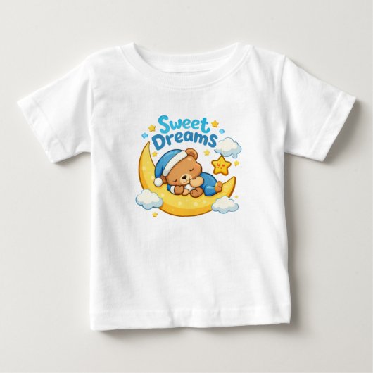 Sweet Dreams – Cute Sleeping Bear Baby Shirt  (Voorkant)