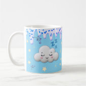 Sweet Dreams Cute Sleeping Cloud and Blueberry Mug Koffiemok (Links)