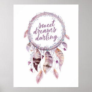 Sweet Dreams Darling dreamcatcher print