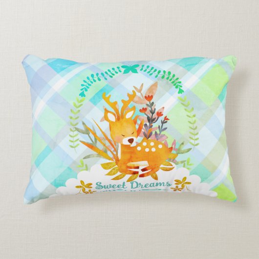Sweet Dreams Deer Baby Accent Pillow Kussen (Voorkant)