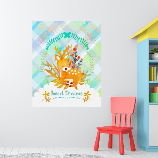 Sweet Dreams Deer Poster (Kinderkamer 1)