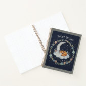 Sweet Dreams Embroidered Fox on Moon Journal Notitieboek (Binnen)