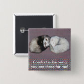 Sweet Dreams Ferret-Button Vierkante Button 5,1 Cm (Voorkant /achterkant)