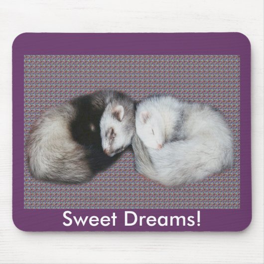 Sweet Dreams Ferret Mousepad Muismat (Voorkant)