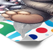 Sweet Dreams Floral Jungle Animals Nursery  Poster (Hoek)