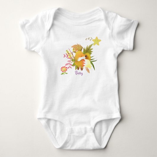 Sweet Dreams Fox Baby Baby Bodysuit (Voorkant)