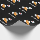 Sweet Dreams Funny Snoep Pun Dark BG Cadeaupapier (Hoek)