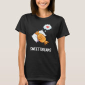 Sweet Dreams Funny Snoep Pun Dark BG T-shirt (Voorkant)
