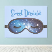 Sweet Dreams gezichtsmasker Canvas Afdruk (Insitu (Houten vloer))