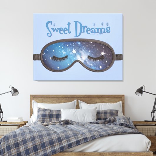 Sweet Dreams gezichtsmasker Canvas Afdruk (Insitu (Slaapkamer))