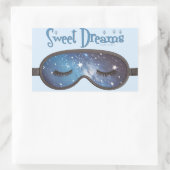 Sweet Dreams gezichtsmasker Rechthoekige Sticker (Tas)