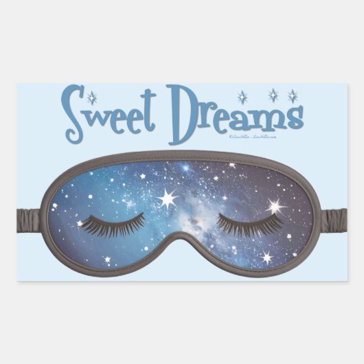 Sweet Dreams gezichtsmasker Rechthoekige Sticker (Voorkant)