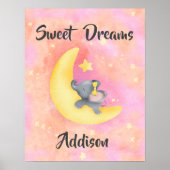 Sweet Dreams Girl Baby Elephant 2 Poster (Voorkant)
