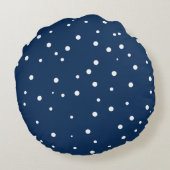 Sweet Dreams Hand Lettering Navy Blue Custom Rond Kussen (Achterkant)