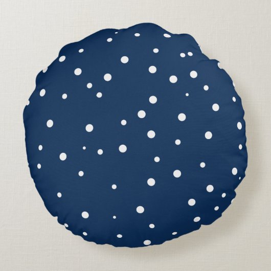 Sweet Dreams Hand Lettering Navy Blue Custom Rond Kussen (Achterkant)