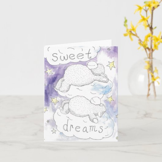 Sweet Dreams Kaart (Gele Bloem)