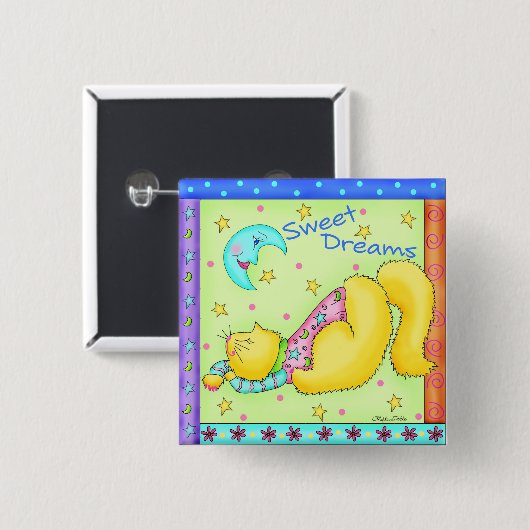 Sweet Dreams Kat Button Badge (Voorkant /achterkant)
