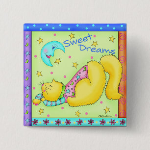 Sweet Dreams Kat Button Badge