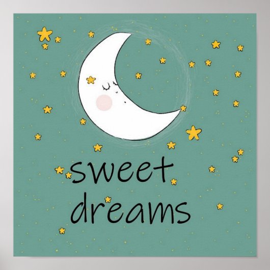 Sweet dreams kinderkamer poster (Voorkant)