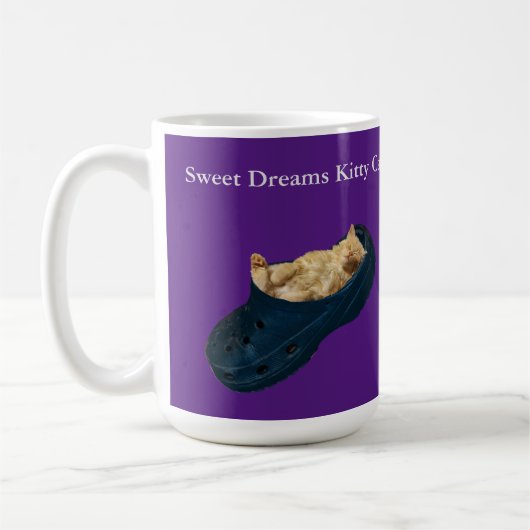 Sweet Dreams Kitty Cat, Coffee Mok (Links)