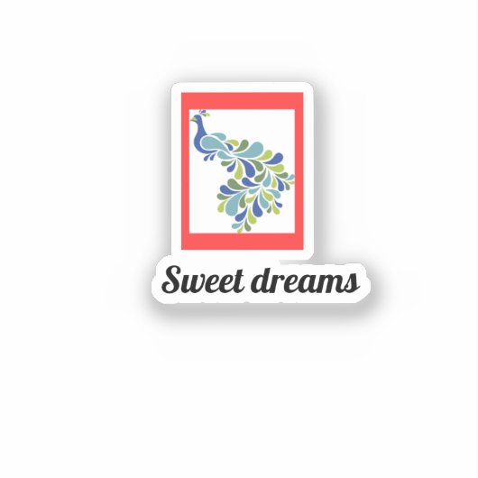 Sweet dreams kussensloop sticker (Voorkant)