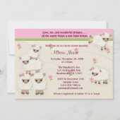 Sweet Dreams LAMB Baby shower nodigmeisje SDK Kaart (Voorkant)