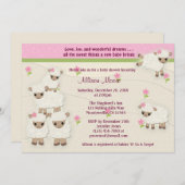 Sweet Dreams LAMB Baby shower nodigmeisje SDK Kaart (Voorkant / Achterkant)