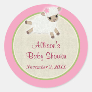 Sweet Dreams LAMB Baby shower sticker SDK#2