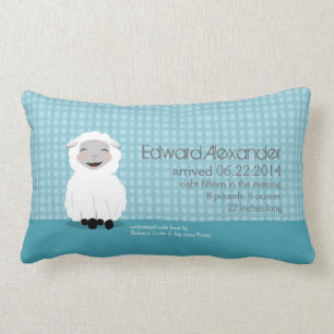 Sweet Dreams Lamb Blue Specialized Baby Pillow Kussen