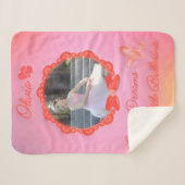 Sweet Dreams Little Ballerina Sherpa Deken (Voorkant (horizontaal))