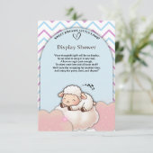 Sweet Dreams Little Lamb Schattige Kawaii Baby sho Informatiekaartje (Staand voorkant)