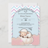 Sweet Dreams Little Lamb Schattige Kawaii Baby sho Kaart (Voorkant)