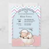 Sweet Dreams Little Lamb Schattige Kawaii Baby sho Kaart (Voorkant)