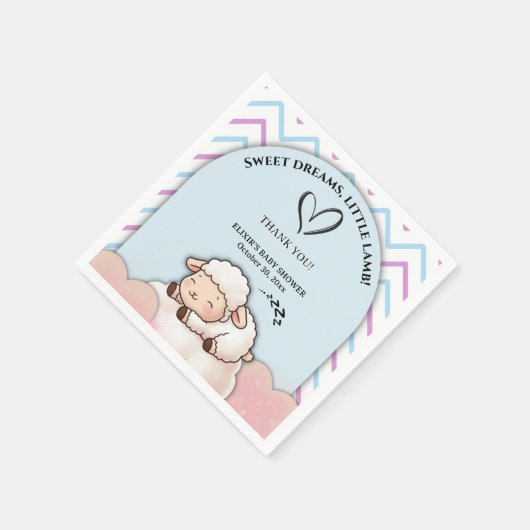 Sweet Dreams Little Lamb Schattige Kawaii Baby sho Servet (Hoek)