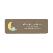 Sweet Dreams Lullaby Boy Baby shower Etiket (Voorkant)