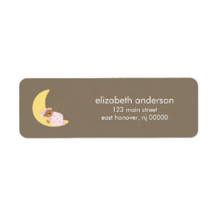 Sweet Dreams Lullaby Girl Baby shower Etiket