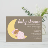 Sweet Dreams Lullaby Girl Baby shower Kaart (Staand voorkant)