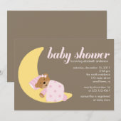 Sweet Dreams Lullaby Girl Baby shower Kaart (Voorkant / Achterkant)