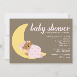 Sweet Dreams Lullaby Girl Baby shower Kaart